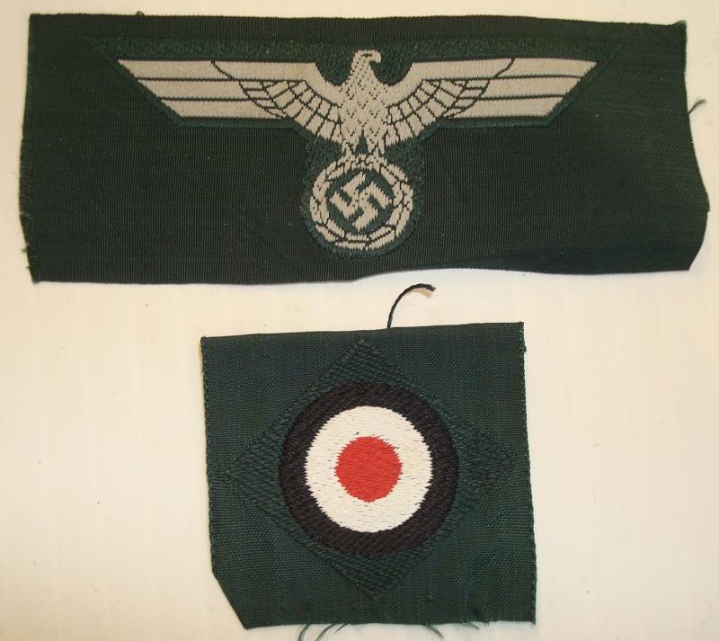 WWII GERMAN EM/NCO\'S OVERSEAS/M43 CAP EAGLE AND