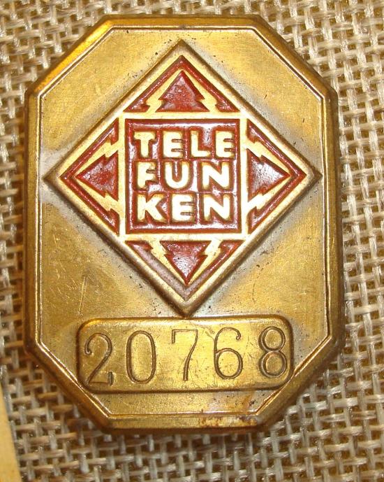 WWII GERMAN FACTORY WORKERS BADGE AND BLANK ID PAP