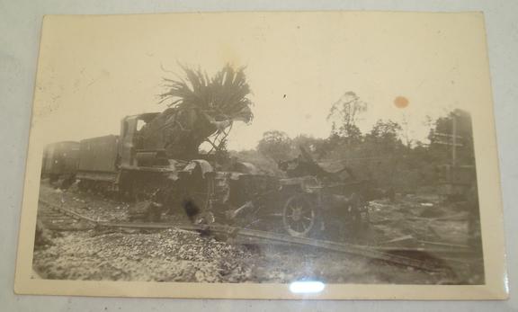 BLOWN UP GERMAN TRAIN