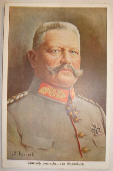 GENERALFELDMARSCHALL VON HINDENBURG POSTCARD