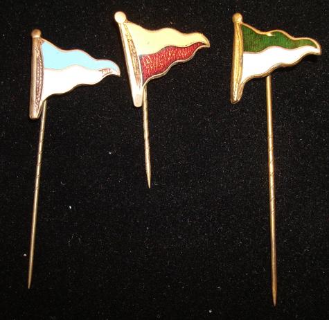 WWII GERMAN FLAG PINS (3)