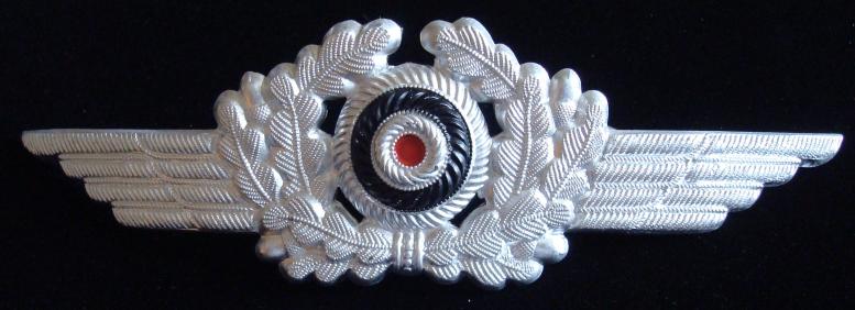 WWII GERMAN LUFTWAFFE EM/NCO'S VISOR CAP WREATH & COCKADE