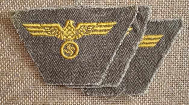 WWII GERMAN COASTAL ARTILLERY EM/NCO'S OVERSEAS/M43 CAP EAGLE