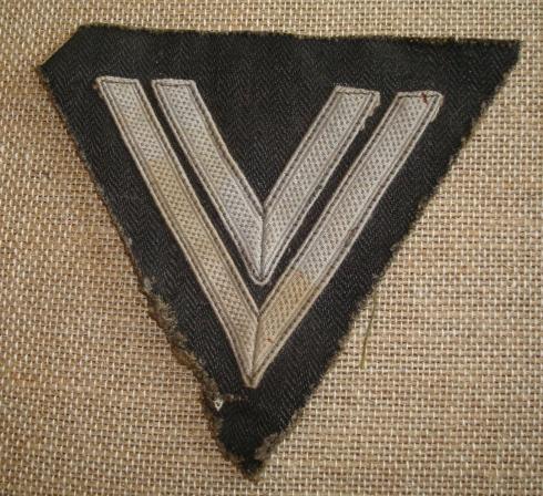 WWII GERMAN LW OBERGEFREITER'S DRILL TUNIC RANK CHEVRON