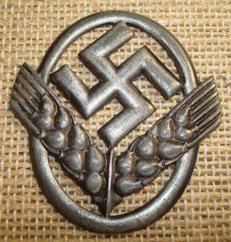 WWII GERMAN RADwJ FEDORA CAP BADGE