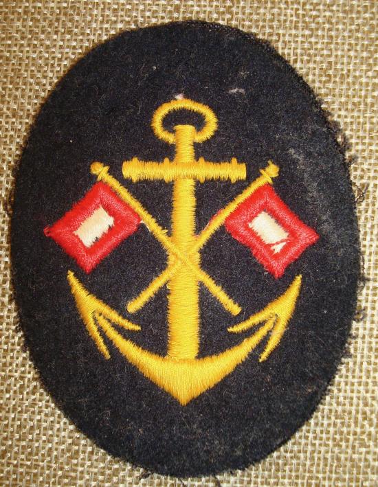 WWII GERMAN KRIEGSMARINE SIGNALS NCO'S CAREER SLEEVE INSIGNIA