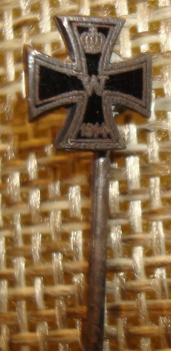 WWI GERMAN MINIATURE 1914 IRON CROSS LAPEL PIN