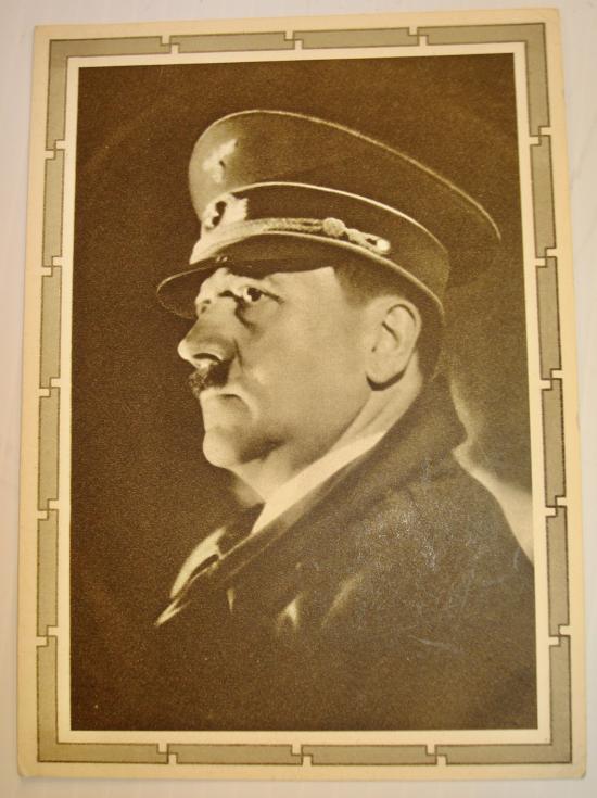 WWII GERMAN HITLER POSTCARD