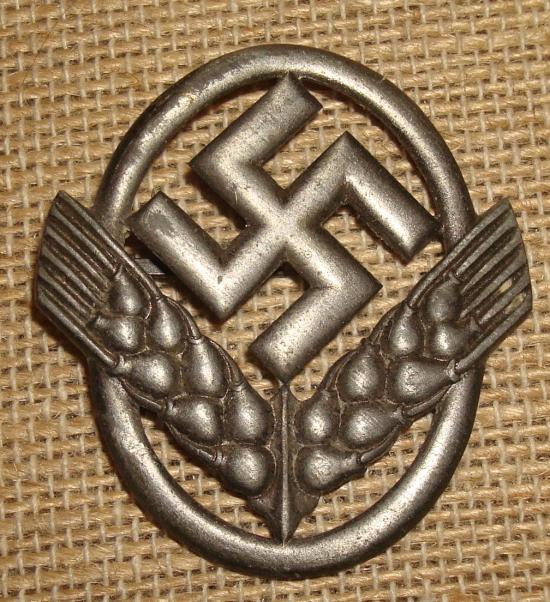 WWII GERMAN RADwJ FEDORA CAP BADGE