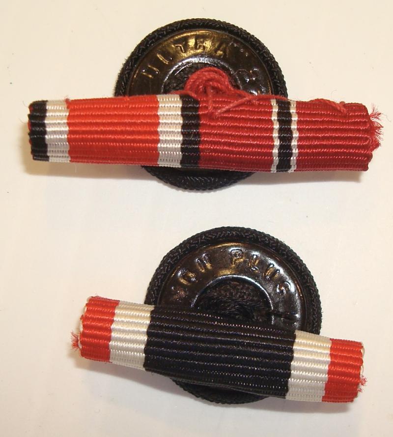 WWII GERMAN BUTTON HOLE RIBBONS (2)