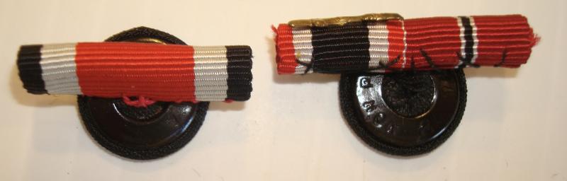 WWII GERMAN BUTTON HOLE RIBBONS (2)