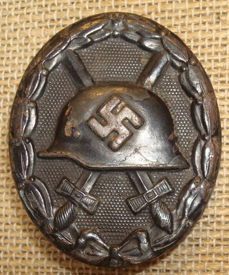 WWII GERMAN BLACK WOUND BADGE, 1939